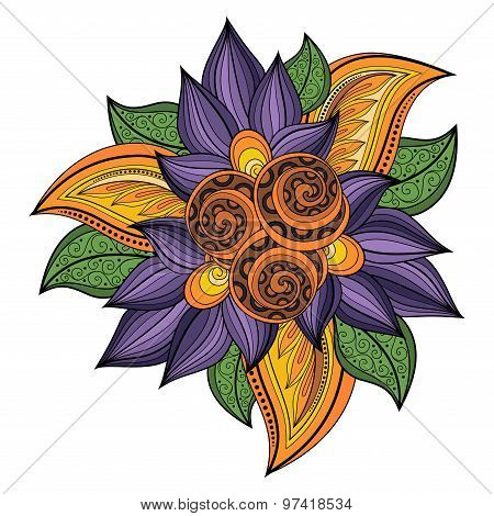 Vector Colored Floral Background