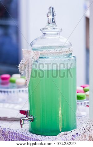Glass Jar Of Lemonade