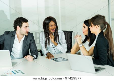 Exchange Of Thoughts During A Business Brainstorming