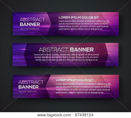 Abstract Banners. Vector Eps10 Backgrounds.