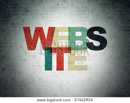 Web development concept: Website on Digital Paper background