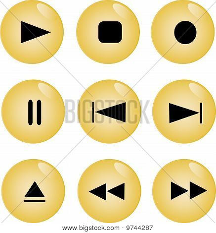pulsanti multimediali - vector