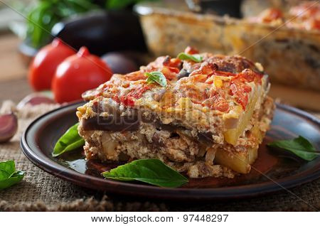 Moussaka - a traditional Greek dish