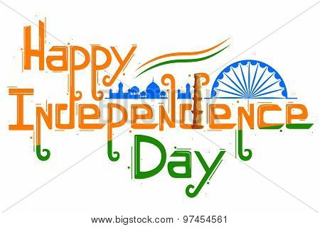 Indian tricolor flag for Happy Independence Day