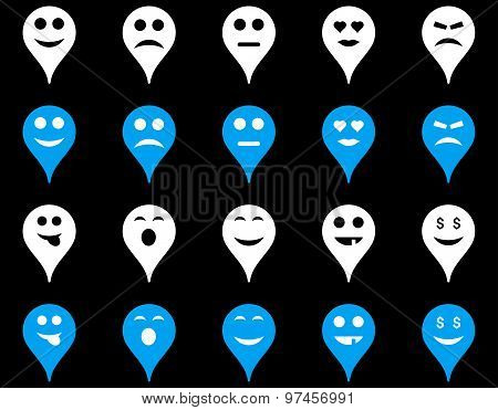 Emotion map marker icons