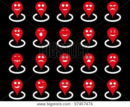Smiled location icons