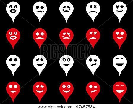 Emotion map marker icons