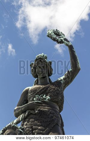 Bavaria Statue At Theresenwiese In Munich, 2015