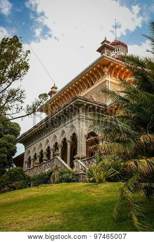 Landscape At Monseraty Park With Beautiful House, Cintra, Portugal