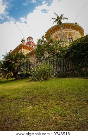 Landscape At Monseraty Park With Beautiful House, Cintra, Portugal