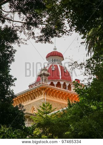 Landscape At Monseraty Park With Beautiful House, Cintra, Portugal