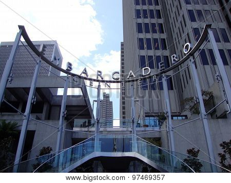 Embarcadero Center Sign And Staircase