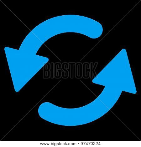 Refresh Ccw flat blue color icon