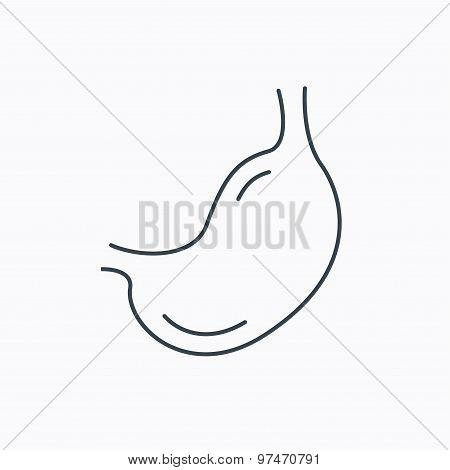 Stomach icon. Gastroscopy health sign.
