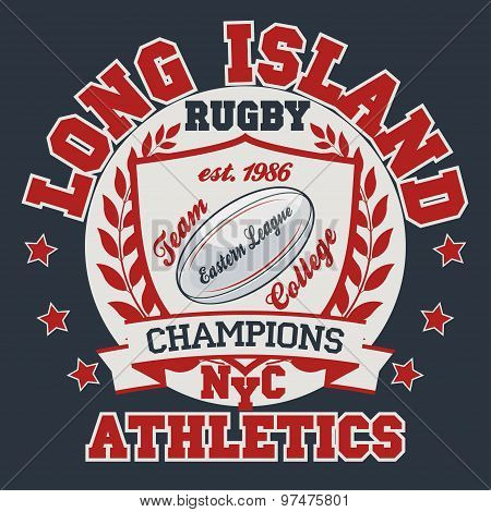 Rugby T-shirt Printing Design