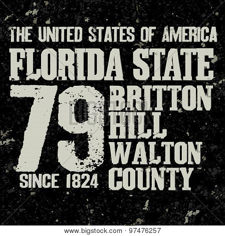 Florida T-shirt fashion Typography