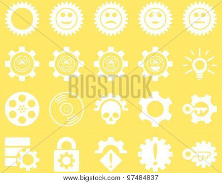 Tools and Smile Gears Icons