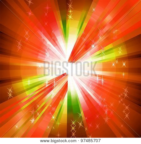 Multicolored Sun Rays Background