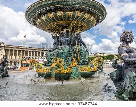 Fountain On Place Concorde