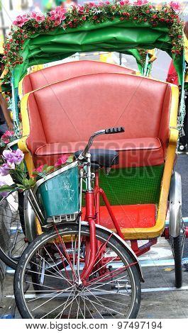 Traditional Cycle Rickshaw In Taiwan