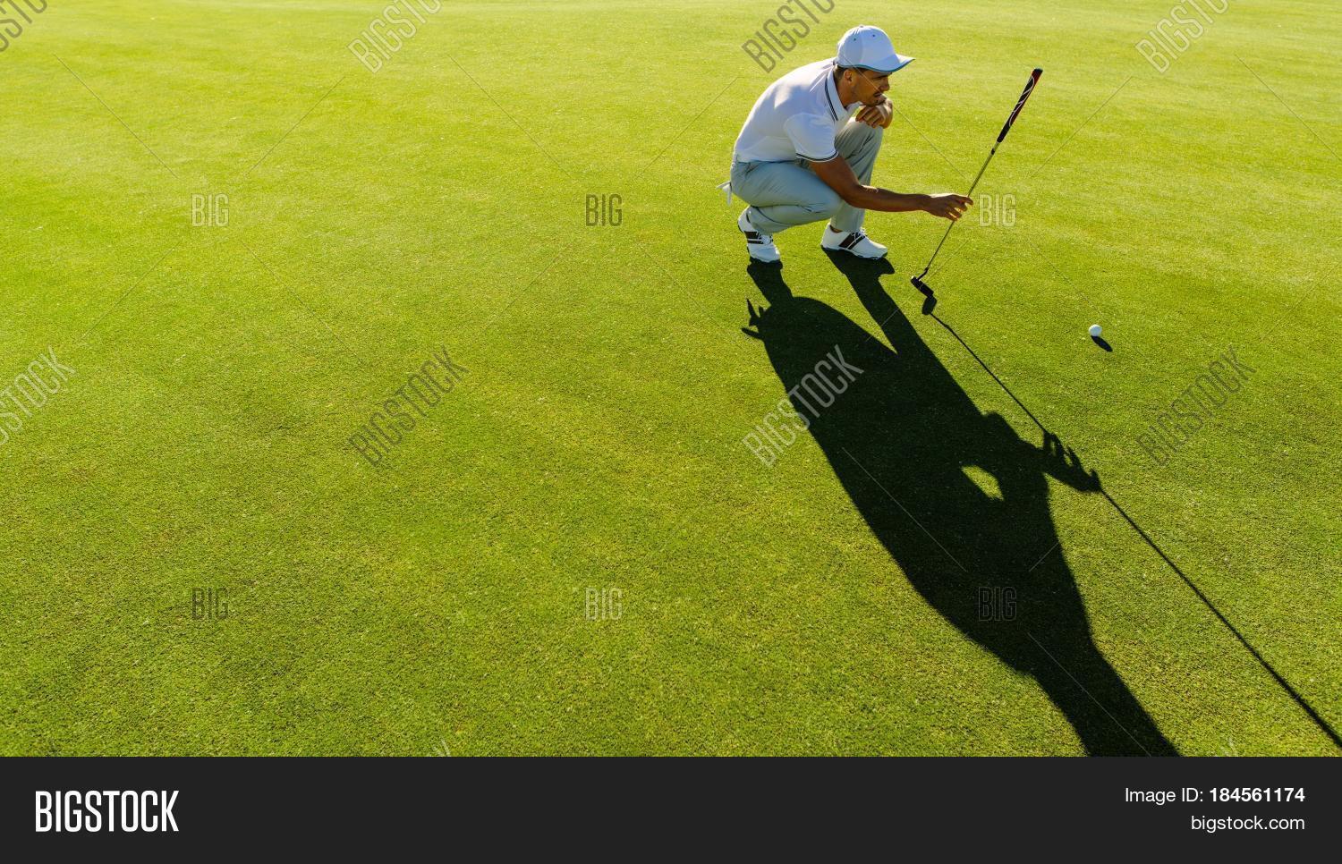 Golfer Checking Line Image & Photo (Free Trial) Bigstock