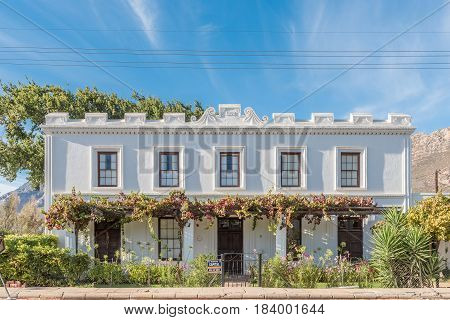 MONTAGU SOUTH AFRICA - MARCH 26 2017: An old house with grape vine verandah built 1892 in Montagu a town in the Western Cape Province