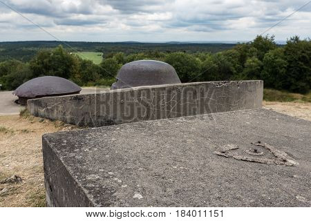 Observation post on Fort Douaumont near Verdun with a view at the battlefield of First World War One