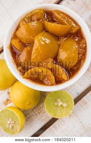 Indian lemon pickle or nimbu ka achar / loncha in hindi