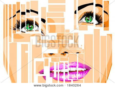 Rostro de mujer bonita
