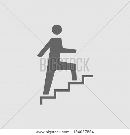 Career concept promotion symbol. Businessman personal developman. Vector EPS 10.