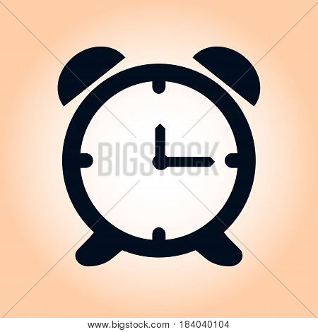 Open hours a day. Clock face. Flat design style.