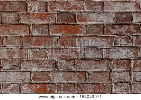 Red Old Worn Brick Wall Texture Background