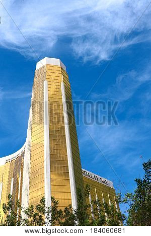 Las Vegas, USA - OCT 9 ,2016:Mandalay Bay in Las Vegas. Mandalay Bay Resort and Casino in Las Vegas offers unmatched luxury, fine dining, renowned entertainment, personal service.