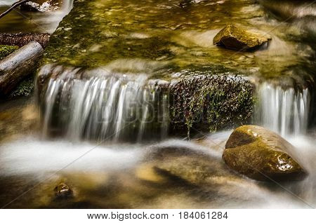 Waterfall Shypit In The Ukrainian Carpathian Mountains On The Long Exposure