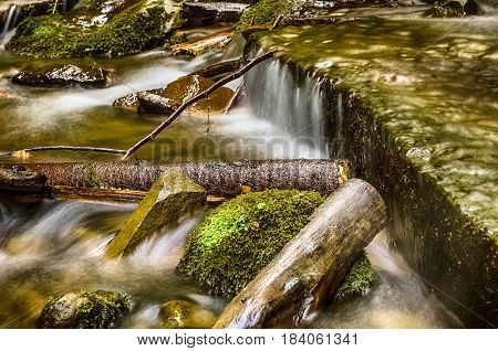 Waterfall Shypit In The Ukrainian Carpathian Mountains On The Long Exposure