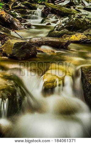 Waterfall Shypit In The Ukrainian Carpathian Mountains On The Long Exposure