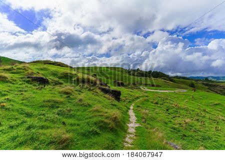 Beautiful Waitomo scenic landscape,  North Island of New Zealand