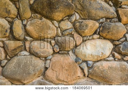 Background of stone wall in Shivta - ancient city in the Negev Desert Israel Excavations of an ancient stone wall