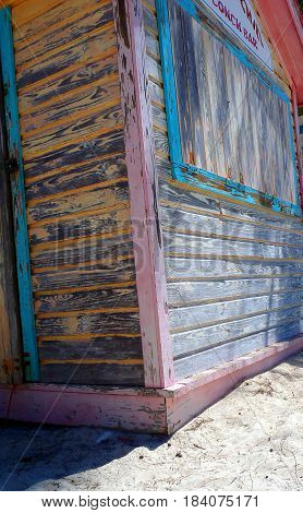 old weathered beach house needing paint badly