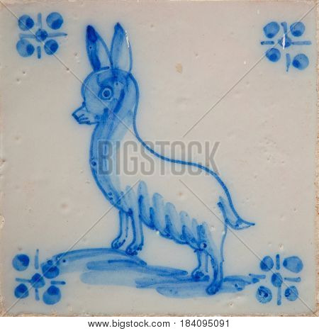 Portuguese painted tin-glazed ceramic tile work
