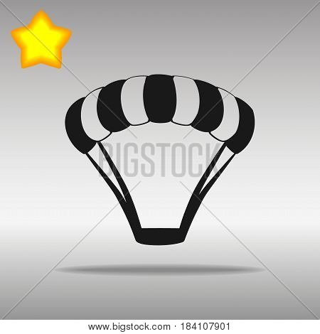 parachute black Icon button logo symbol concept high quality on the gray background