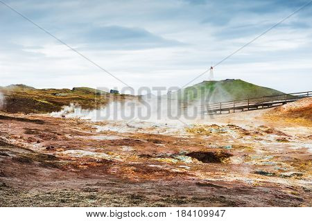 Gunnuhver geothermal area Reykjanes peninsula in Iceland