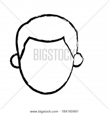 head man male person sketch vector illustration