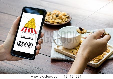 Franchise  Marketing Branding Retail And Business Work Mission Concept