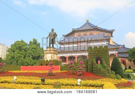 GUANGZHOU CHINA - NOVEMBER 14, 2016: Dr Sun Yat Sen Memorial hall. Dr Sun Yat Sen Memorial hall was designed by Lu Yanzhi.