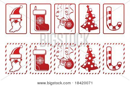 Set of vector Neujahr abstrakte Symbole