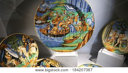 Ancient Ceramic Pottery Dish From Renaissance