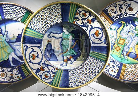Ancient Ceramic Pottery Dish From Renaissance