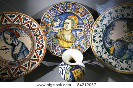 Ancient Ceramic Pottery Dish From Renaissance