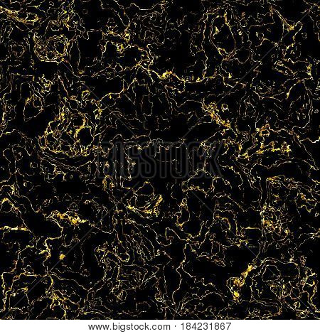 Golden Background with Seamless Pattern of Glittering Textile Stock Vector Illustration